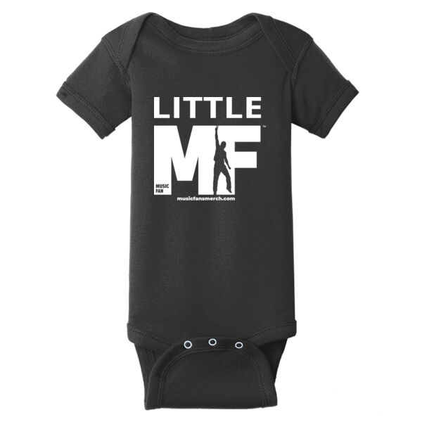 Little MF - Infant Short Sleeve Baby Rib Bodysuit Thumbnail
