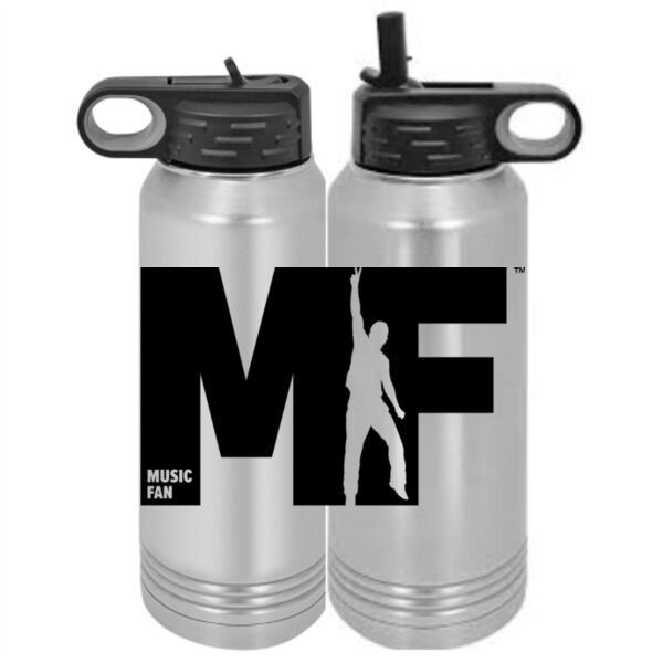MF -  Custom 30 oz. Silver Stainless Steel Vacuum Insulated Water Bottle Thumbnail