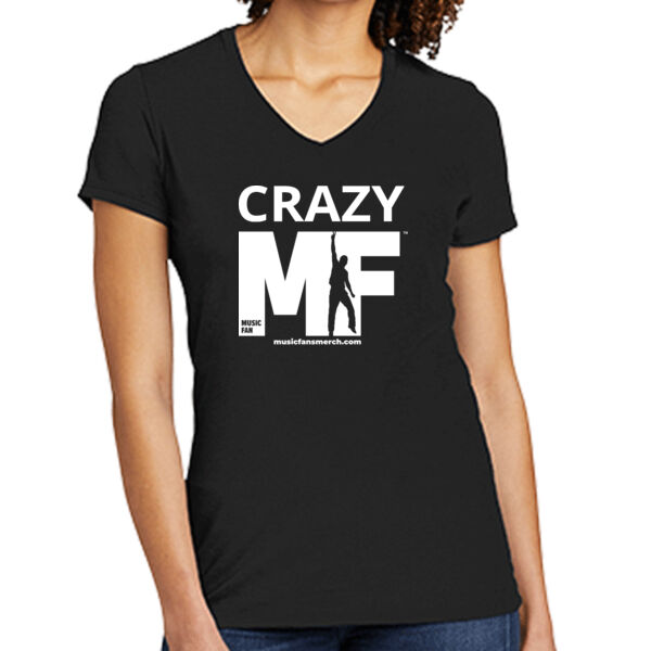 Crazy MF - Women's Tri Blend V Neck Tee Thumbnail
