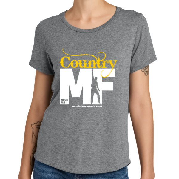 Country MF - Women's Relaxed Tri Blend Scoop Neck Tee Thumbnail